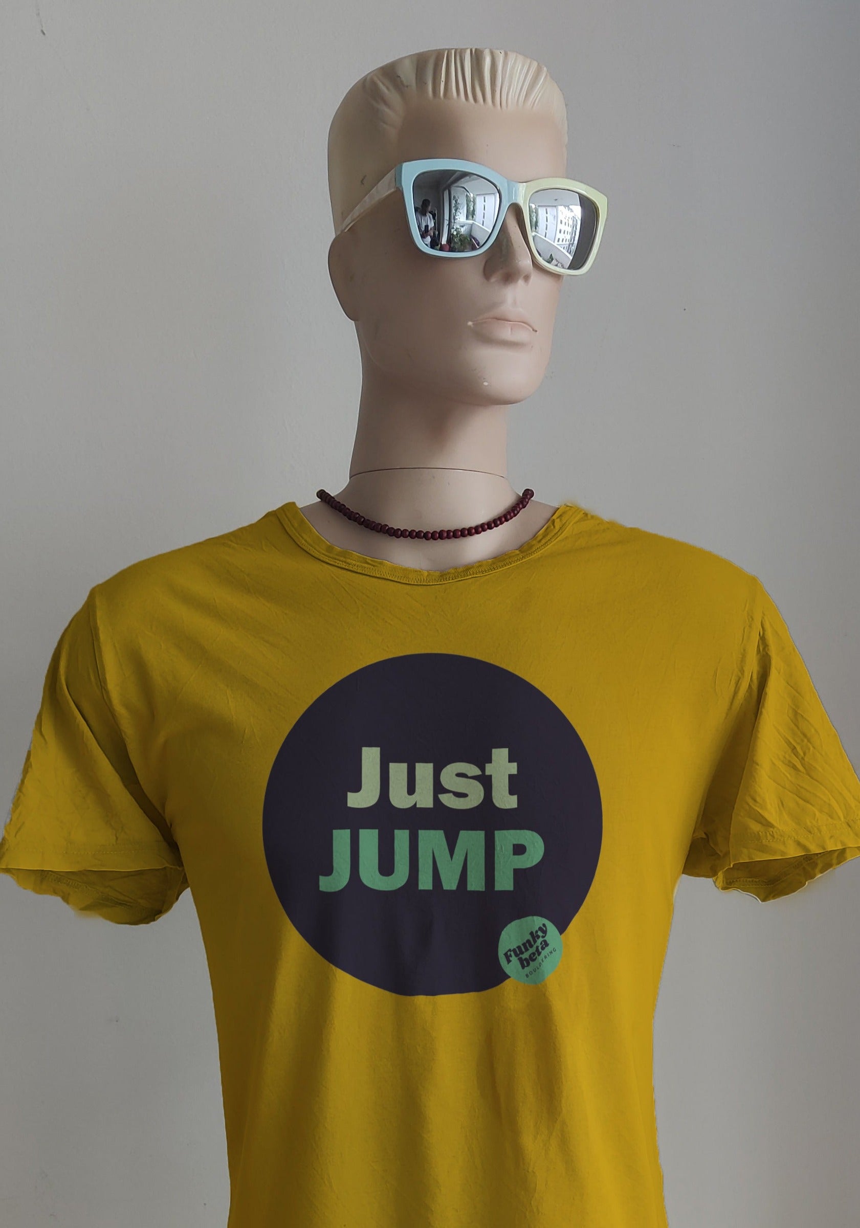 climbing T-shirt by Funkybeta bouldering - Just Jump - climbing T-shirt by Funkybeta bouldering