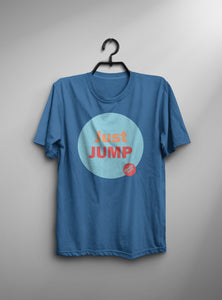 climbing T-shirt by Funkybeta bouldering - Just Jump - climbing T-shirt by Funkybeta bouldering